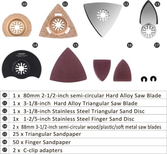 Multitool Zaagbladen set 105 Delig