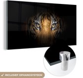 MuchoWow® Peinture sur verre - Tigre - Oeil - Animal - 120x60 cm - Peintures sur verre acrylique - Photo sur Glas