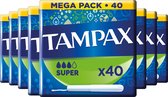 Tampax Super - Tampons - Avec manchon d'insertion en carton - Pack économique 8 x 40 pièces