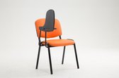 CLP Ken Bezoekersstoel - Met klaptafel - Kunstleer oranje