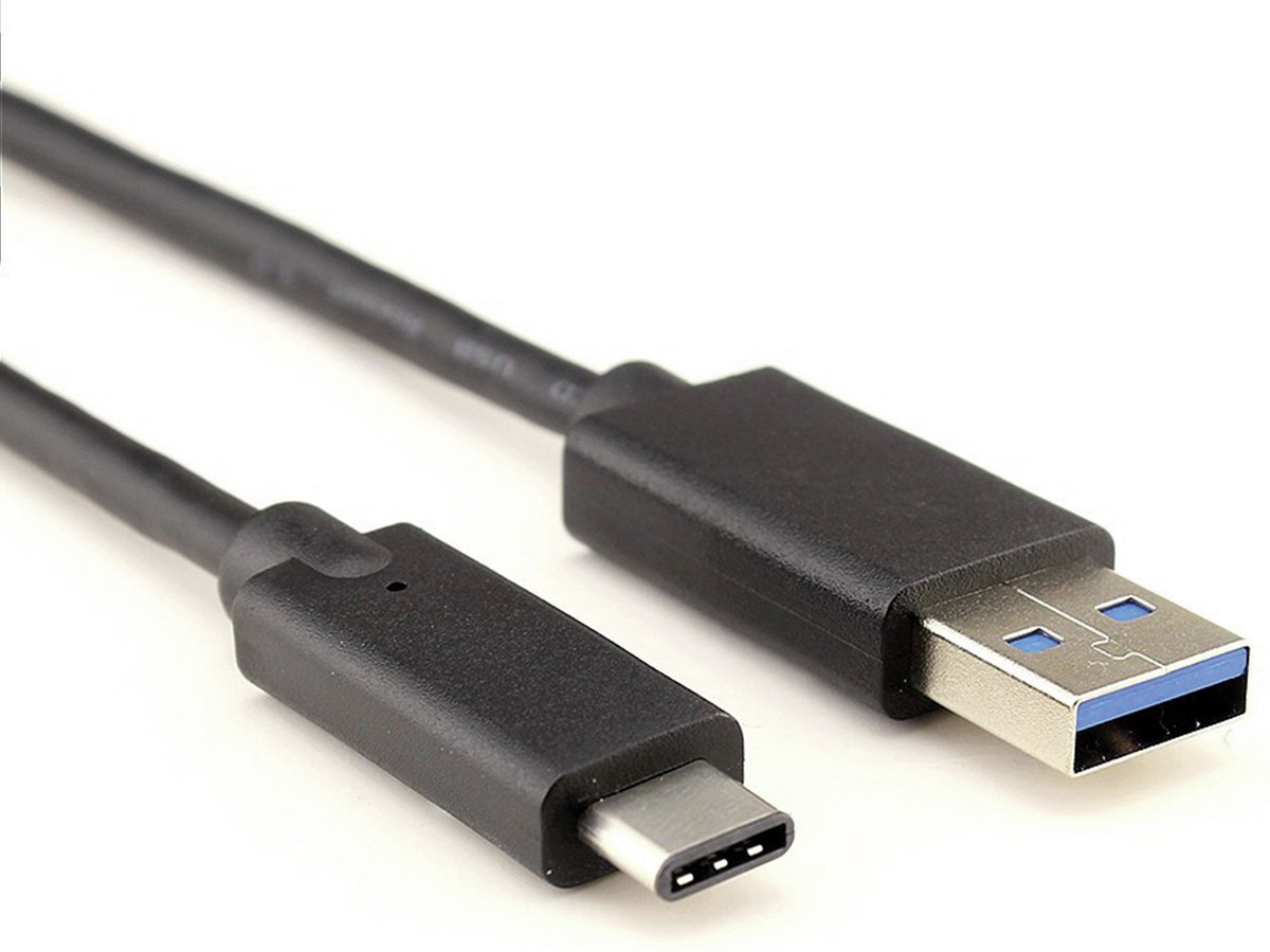aansluitkabel USB 3.1 USB-A(M) - USB-C(M) 1m zwart