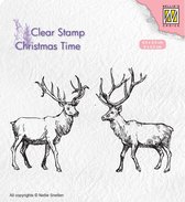 CT028 Rendier Stempel Nellie Snellen - Clearstamp kerst rendieren - christmas time - herten