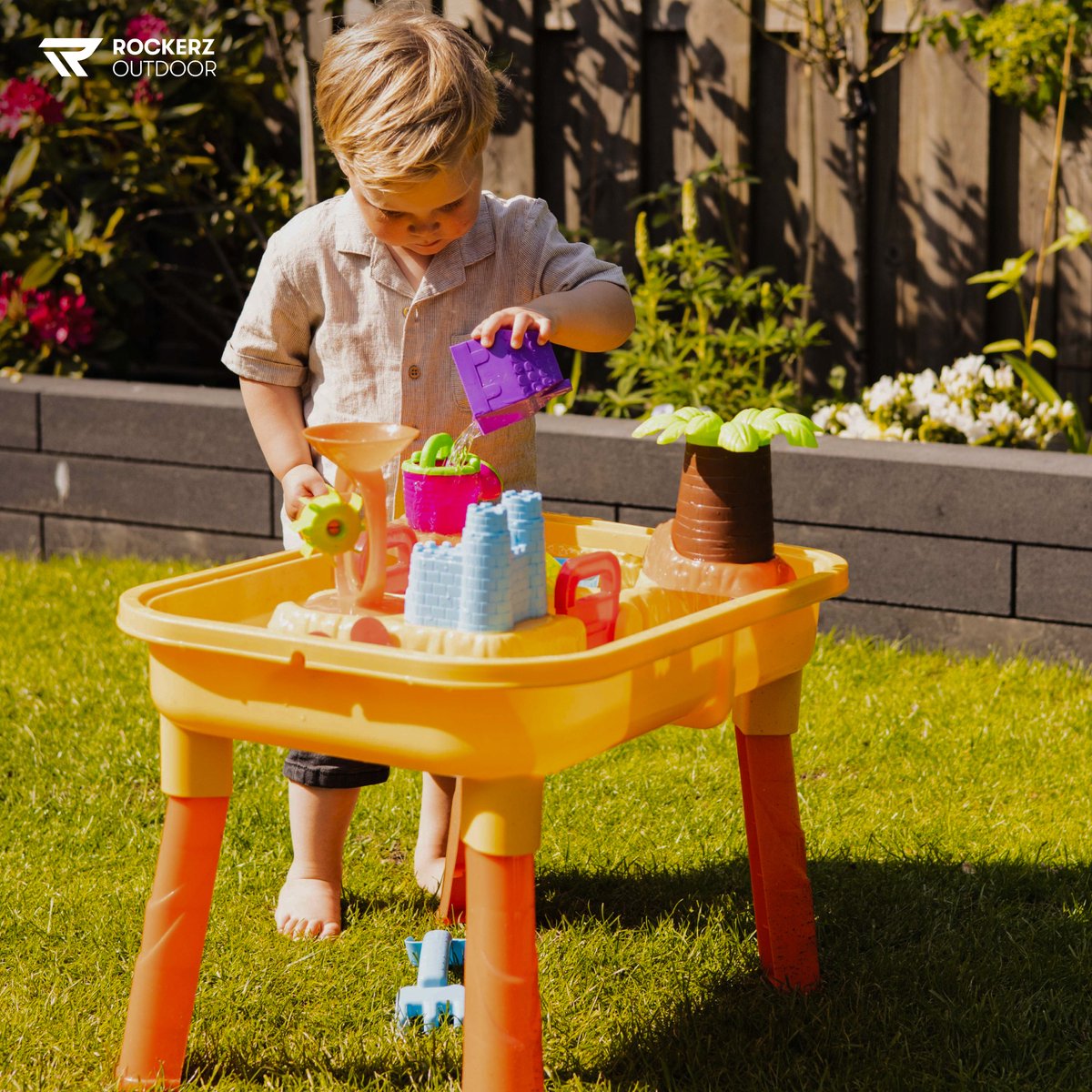 Rockerz Watertafel - Zandtafel - Speeltafel - Water speelgoed - Buitenspeelgoed - 25 delig - inclusief accessoires - Stimuleert hand-oog-coördinatie - Eenvoudig te monteren - Urenlang speelplezier gegarandeerd — afbeelding 11