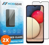 Mobigear Screenprotector geschikt voor Samsung Galaxy A02s Glazen | Mobigear Premium Screenprotector - Case Friendly - Zwart (2-Pack)