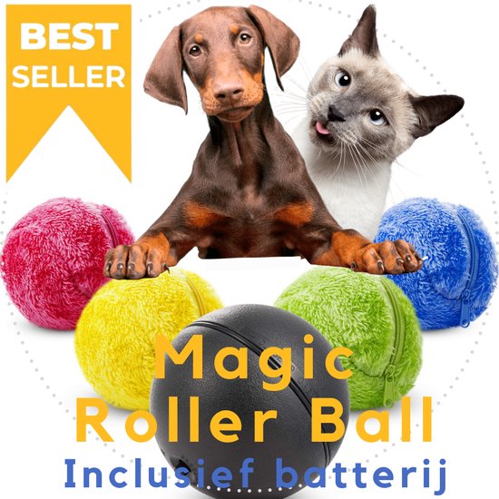 Magic Roller Ball – Honden Speelgoed – kattenspeeltjes - honden speeltjes - kattenspeelgoed - INCLUSIEF BATTERIJ cadeau geven