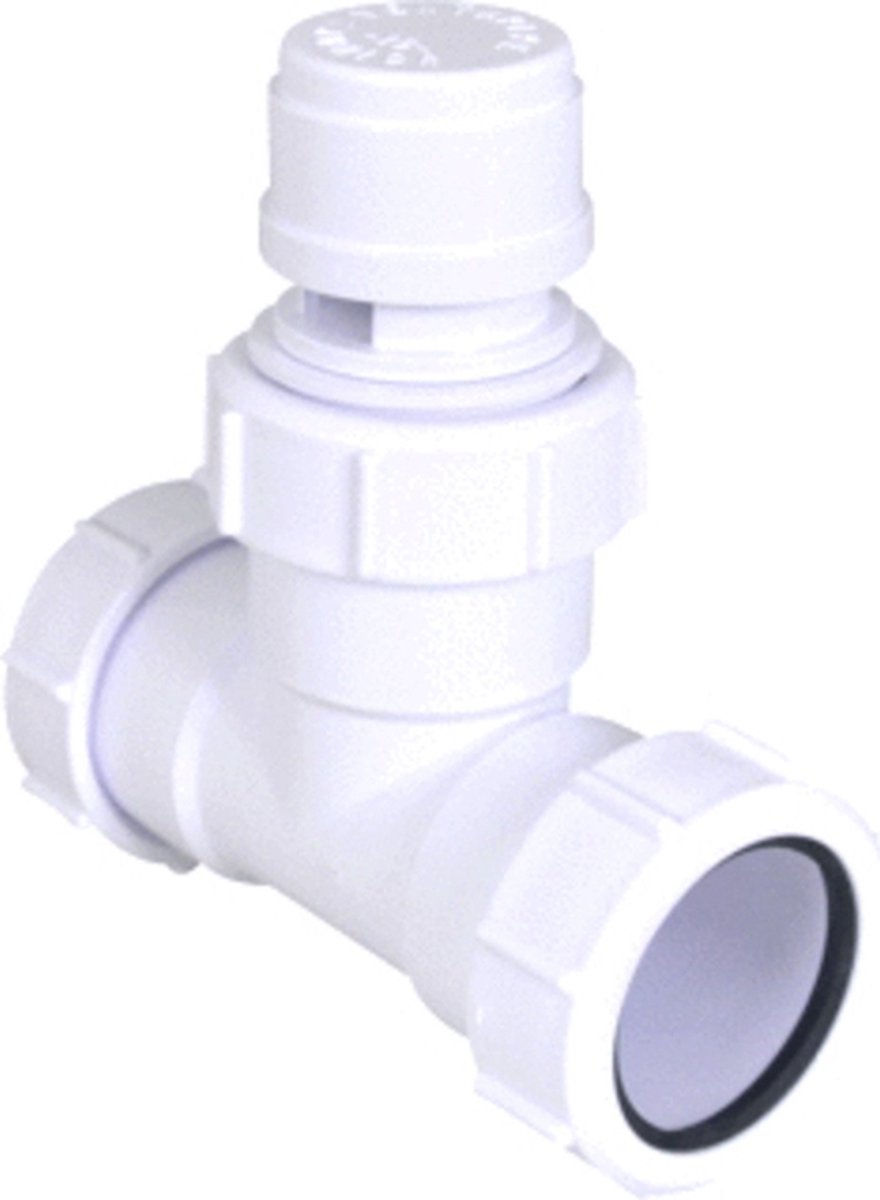Walraven Mcalpine ventapipe jr beluchter met t stuk 40 mm wit