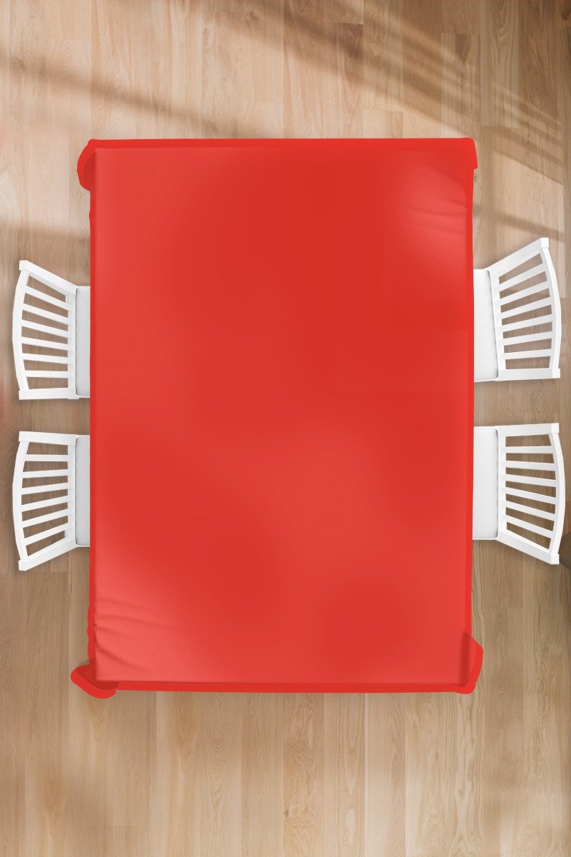 Tafelkleed - Tafellaken - 150x220 cm - Rood - Kleur - Effen - Binnen en Buiten
