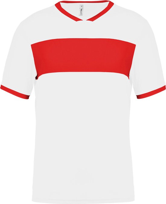 Herensportshirt 'Proact' met korte mouwen White/Red - S