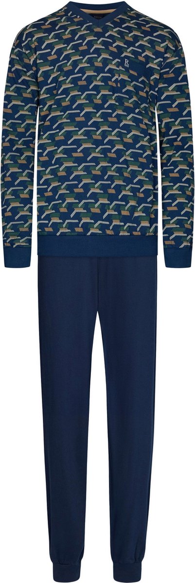 Robson Heren Pyjama set Jeremy - Blauw - Katoen