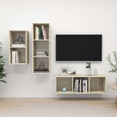 vidaXL-3-delige-Tv-meubelset-spaanplaat-sonoma-eikenkleurig