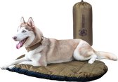 Hondenbed, wasbare hondendeken, 97 x 71 cm, hondenmat, kattenbed, hondenbank voor kleine en middelgrote honden, irritant, camping, outdoor, omkeerbaar en draagbaar (bruin)