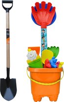 Emmersetje - zandkasteel - 12-delig incl grote schep - oranje - Strand/zandbak speelgoed