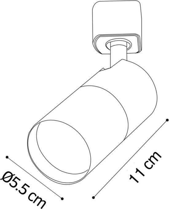 Système de rail design monophasé de 3 mètres avec spots Blake - spots -  LumenXL