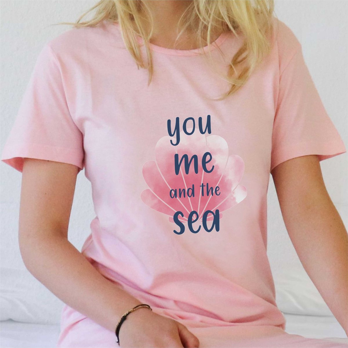 Temptation Dames Nachthemd - Bigshirt - Korte Mouwen - Roze