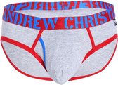 Andrew Christian Fly Tagless Brief w/ ALMOST NAKED® Heather Grey - TAILLE L - Sous-vêtements pour hommes - Slips pour homme - Slips pour hommes