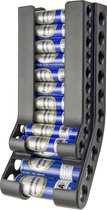 Batterij-organizer voor aan de muur - opslag voor 10 AA- en 10 AAA-batterijen