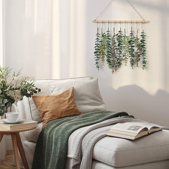 SHENRUZENG Decoratieve eucalyptusslinger, 1,8 m, kunstmatige eucalyptusslinger met wilgenbladeren, groene bladeren, hangplant, kunstplant voor achtergrond, boog SHENRUZENG Decoratieve eucalyptusslinger, 1,8 m, kunstmatige eucalyptusslinger met wilgenbladeren, groene bladeren, hangplant, kunstplant voor achtergrond, boog