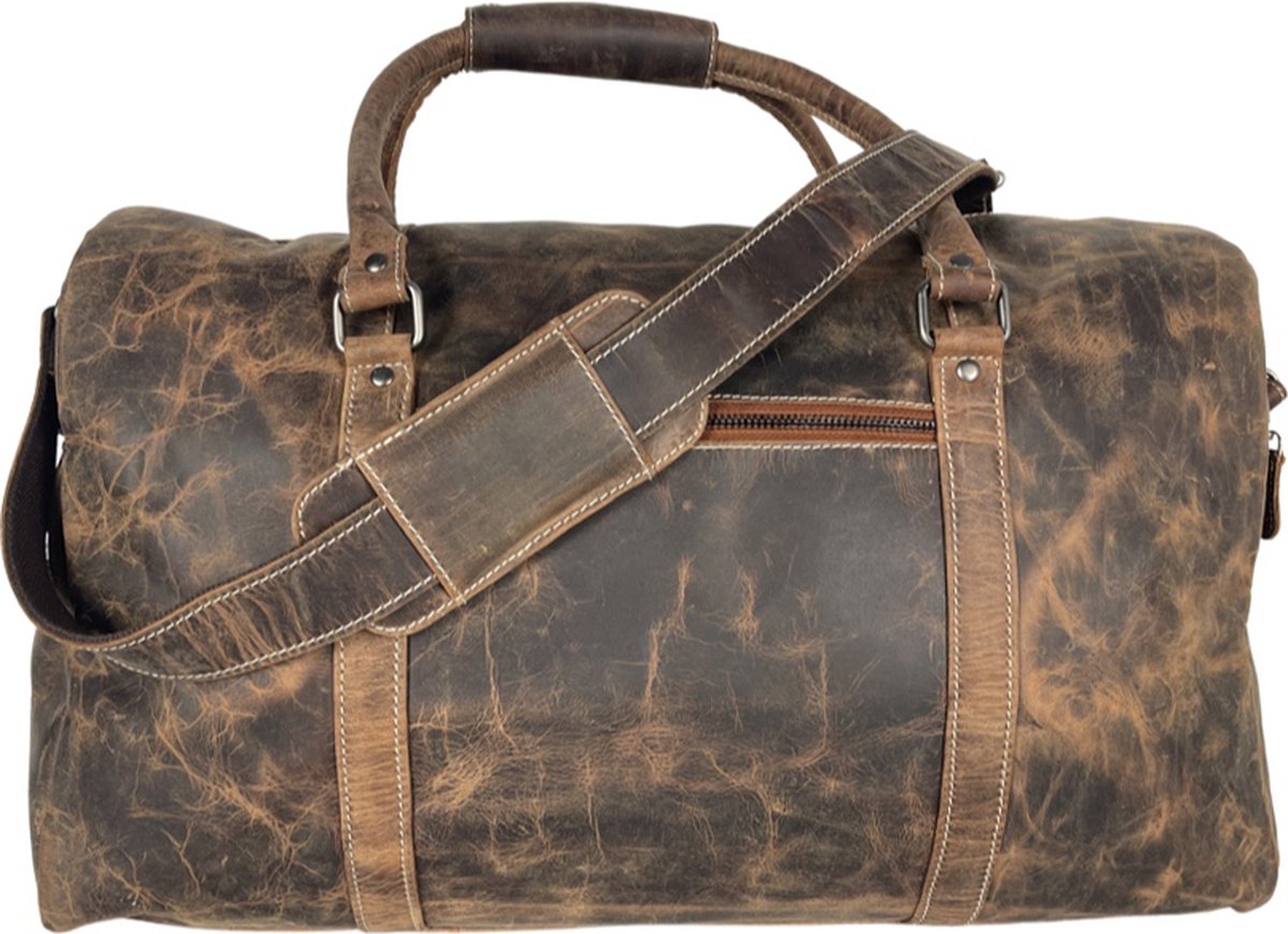 Weekendtas – Cognac – Handbagage - Sporttas – Reistas - XXL - Tas - Leer - Sport - Travelbag