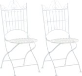 CLP Sadao Set de 2 chaises de jardin - Pliables - blanc