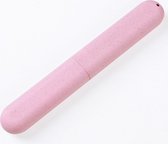 Reis Tandenborstel Houder - Reis Koker - Kleurrijke tandenborstel doosje voor op reis - Roze
