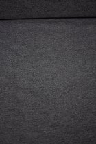 French terry uni donker grijs melange 1 meter - modestoffen voor naaien - stoffen