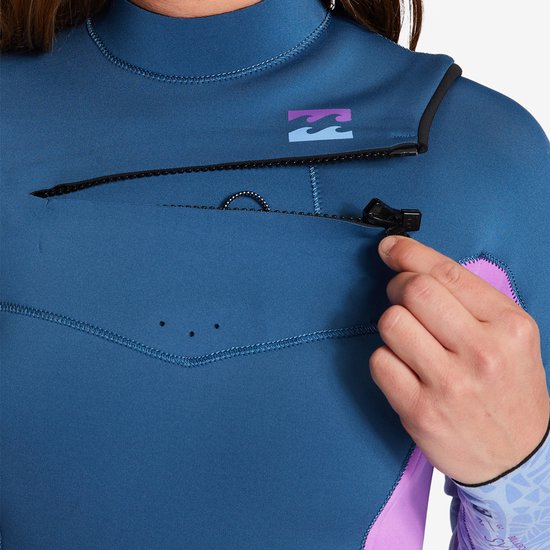 Billabong Dames Synergy 5/4mm Borst Ritssluiting Wetsuit ABJW1001 bol