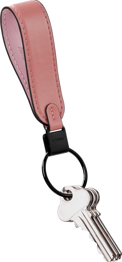 ORBITKEY | Porte-clés de Luxe | Cuir véritable | Porte-clés de voiture | Ring V2 | Rose