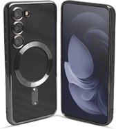 ShieldCase hoesje geschikt voor Samsung Galaxy S23 met magneet hoesje met camera cover (zwart) - geschikt voor Samsung Galaxy S23 hoesje transparant - Ideaal voor magnetisch opladen - telefoonhoesje met camerabescherming