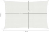 vidaXL - Zonnezeil - 160 - g/m² - 2,5x4 - m - HDPE - wit