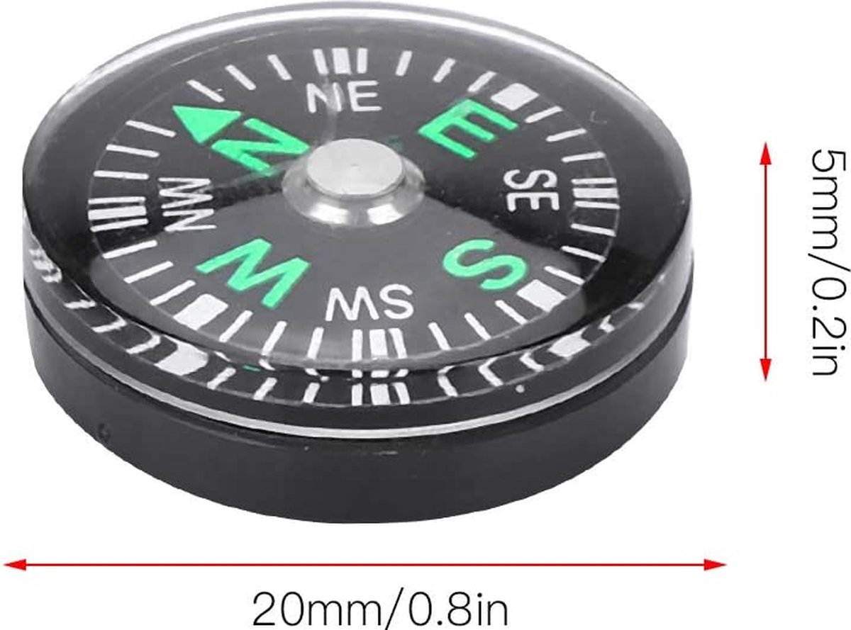 Mini Compass De Poche - 20mm - 12x Pièces - Boussole Remplie D'huile Camping  Guide De
