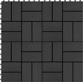 vidaXL - Terrastegels - 30x30 - cm - 1 - m² - HKC - zwart - 11 - st
