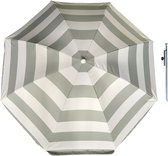 Parasol - Zilver/wit - D160 cm - incl. draagtas - parasolharing - 49 cm