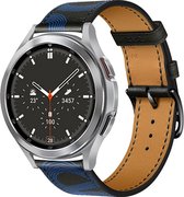 Mobigear Nylon Watch bandje geschikt voor Smartwatch Bandje Gespsluiting | Mobigear Loop - Universeel 22 mm connector - Zwart