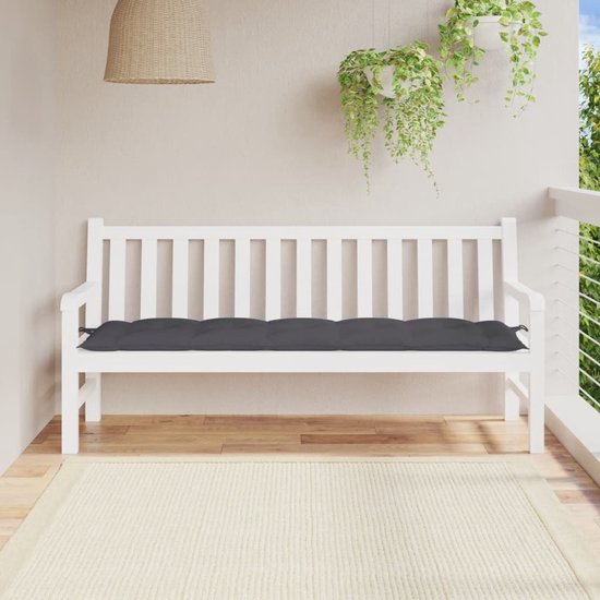 vidaXL - Tuinbankkussen - 180x50x7 - cm - oxford - stof - antracietkleurig