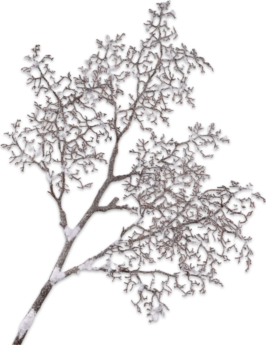 Silk-ka Kunstbloem-Kunsttak Hout Tak Sneeuw-Bruin 99 cm Beige
