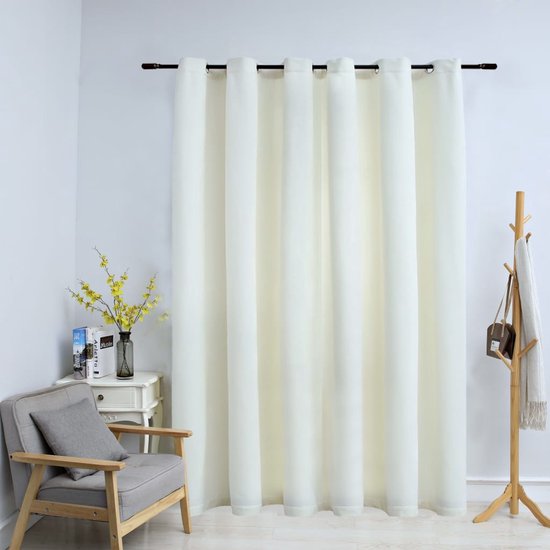 Gordijn verduisterend met haken 290x245 cm taupe kopen