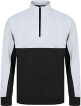 Adults 1/4 Zip Tracksuit Top met rits Black/White - XS