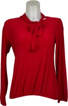 Angelle Milan – Travelkleding voor dames – Rode blouse met Koord – Ademend – Kreukvrij – Duurzame Jurk - In 5 maten - Maat XXL
