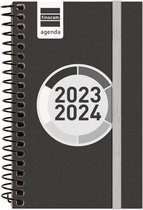 Spir Label 2023 2024, weekoverzicht, liggend formaat september 2023 - augustus 2024 (12 maanden), zwart Catalaans