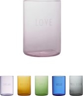 Favoriete glazen, design waterglazen, kleurrijk, 350 ml, gekleurde glazen in 4 kleuren, vaatwasmachinebestendig, kleurrijke glazen, perfect als waterglazen, sapglazen of cocktailglazen