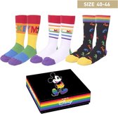 Mickey Mouse herensokken- 3 paar in geschenksdoos- Disney Pride- Maat 40/46