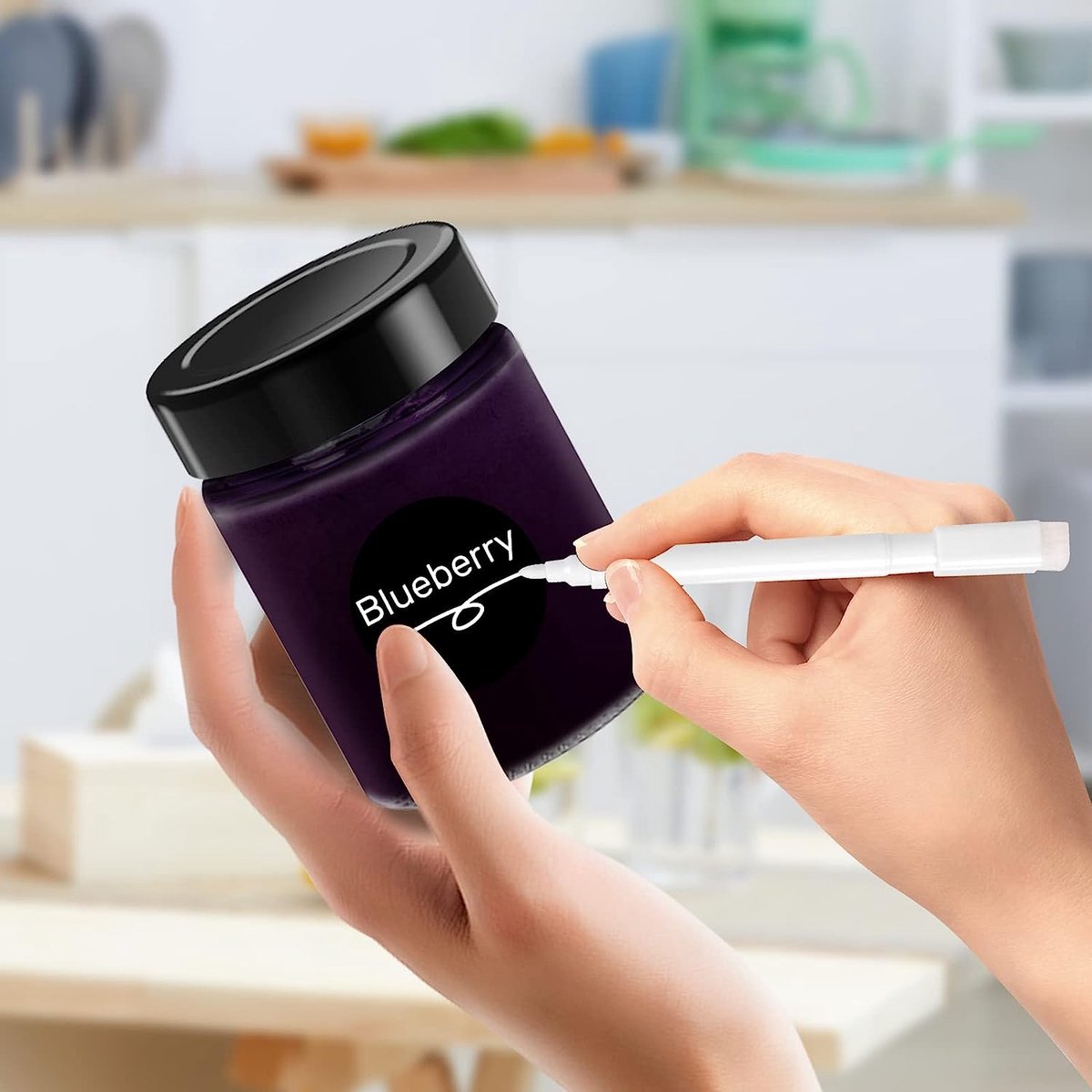 PIWOSGOL Lot De 12 Mini Bocaux à Confiture 45 Ml - Avec Couvercles à Vis, étiquettes Et Stylo - Idéal Cadeaux Gourmands