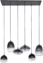 AnLi Style Hanglamp 3+3 mix glass shaded