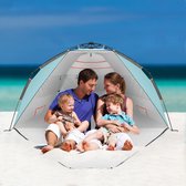 Bol.com Luxe Strandtent met UPF 50+ bescherming tegen uv-stralen van de zon - 3-4 persoons strandschelp gemakkelijk op te vouwen... aanbieding