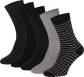 Apollo - Katoenen herensokken - Multi Zwart - 43/46 - 10-Pak - Voordeelpak - Sokken Heren - Sokken 43 46 - Heren sokken