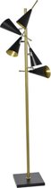 Vloerlamp DKD Home Decor Zwart Gouden Metaal Modern (36 x 36 x 160 cm)