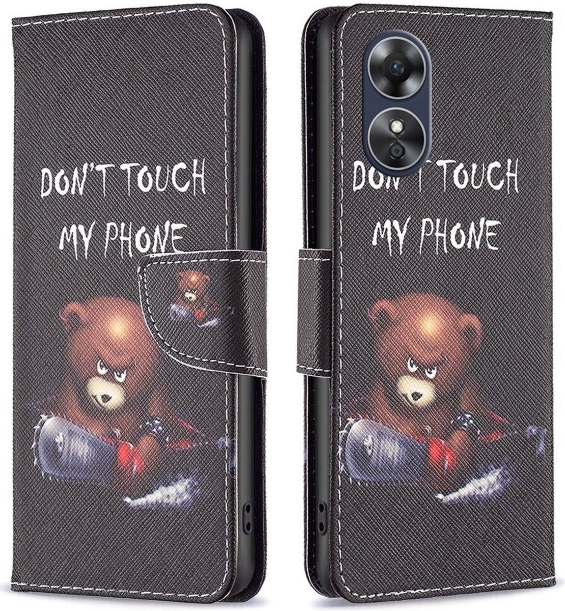 Oppo A17 Hoesje Portemonnee Book Case Beer Print