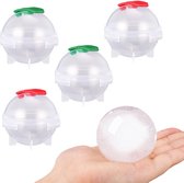 T.R. Goods Ice Ball Mould - Ijsbal Ijsblokjes Vormen 4 Stuks - Zelf IJsballen maken 6cm - Kunststof