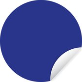 WallCircle - Muurstickers - Behangcirkel - Blauw - Effen kleur - Donkerblauw - ⌀ 120 cm - Muurcirkel - Zelfklevend - Ronde Behangsticker XXL