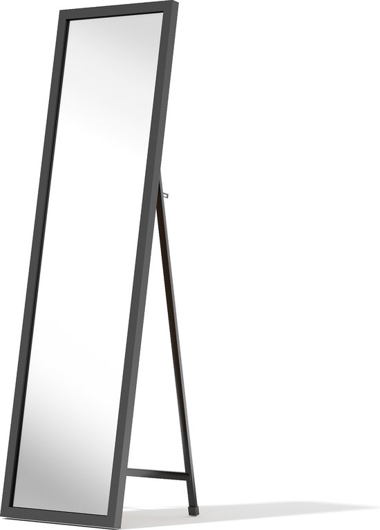Nuvolix passpiegel staand - passpiegel hangend - staande spiegel - wandspiegel - 150*40CM - zwart